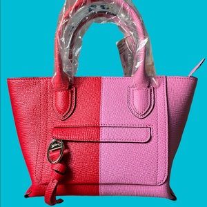 Longchamp Mailbox Stabilo In Red & Kiss Poney Pink